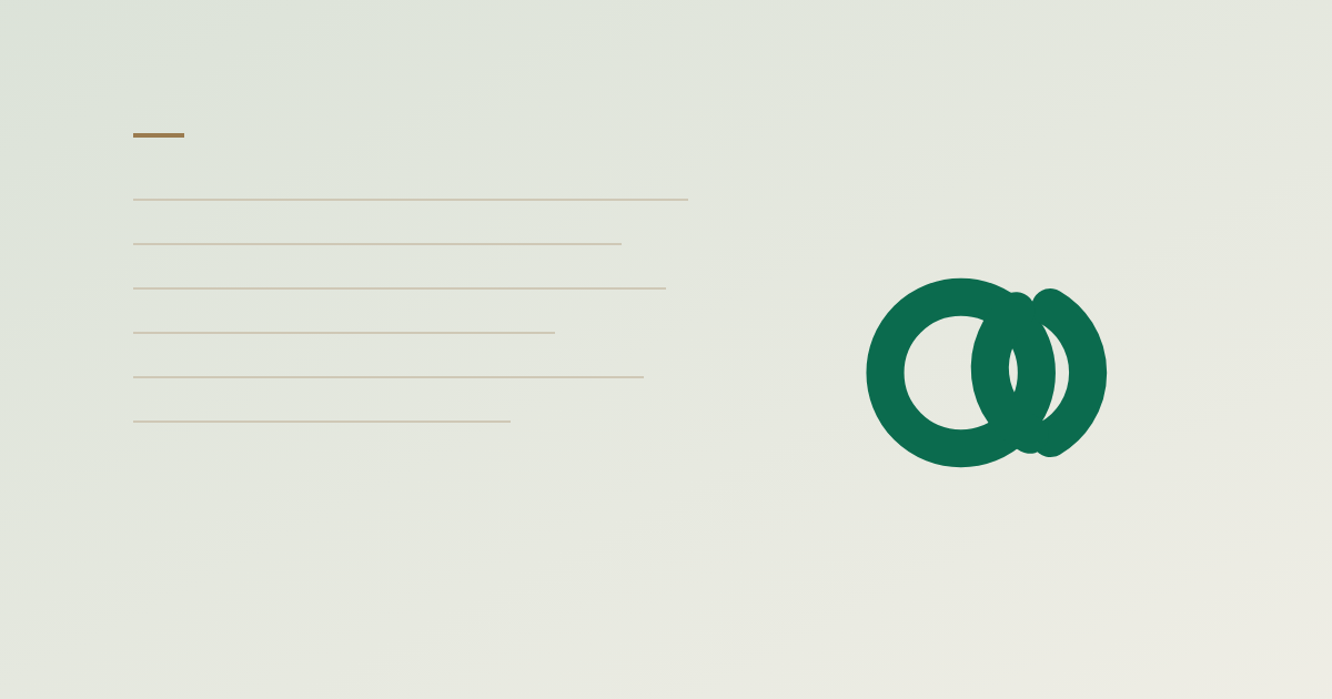 Abstract editorial illustration: faint contract lines beside the Adira knot mark, forest on warm paper