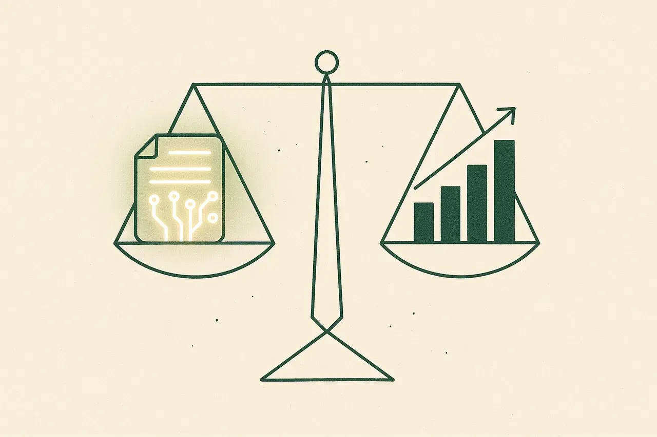 Editorial illustration for AI Improves Law Firm Profitability: What the Numbers Mean for Legal Teams and CLM Adoption