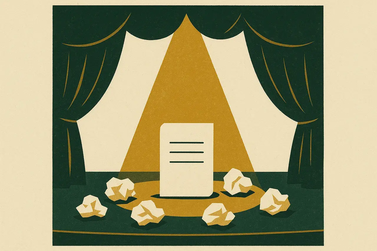 Editorial illustration for Cut to the Chase: What Theatre's Editing Rule Teaches Contract Drafters