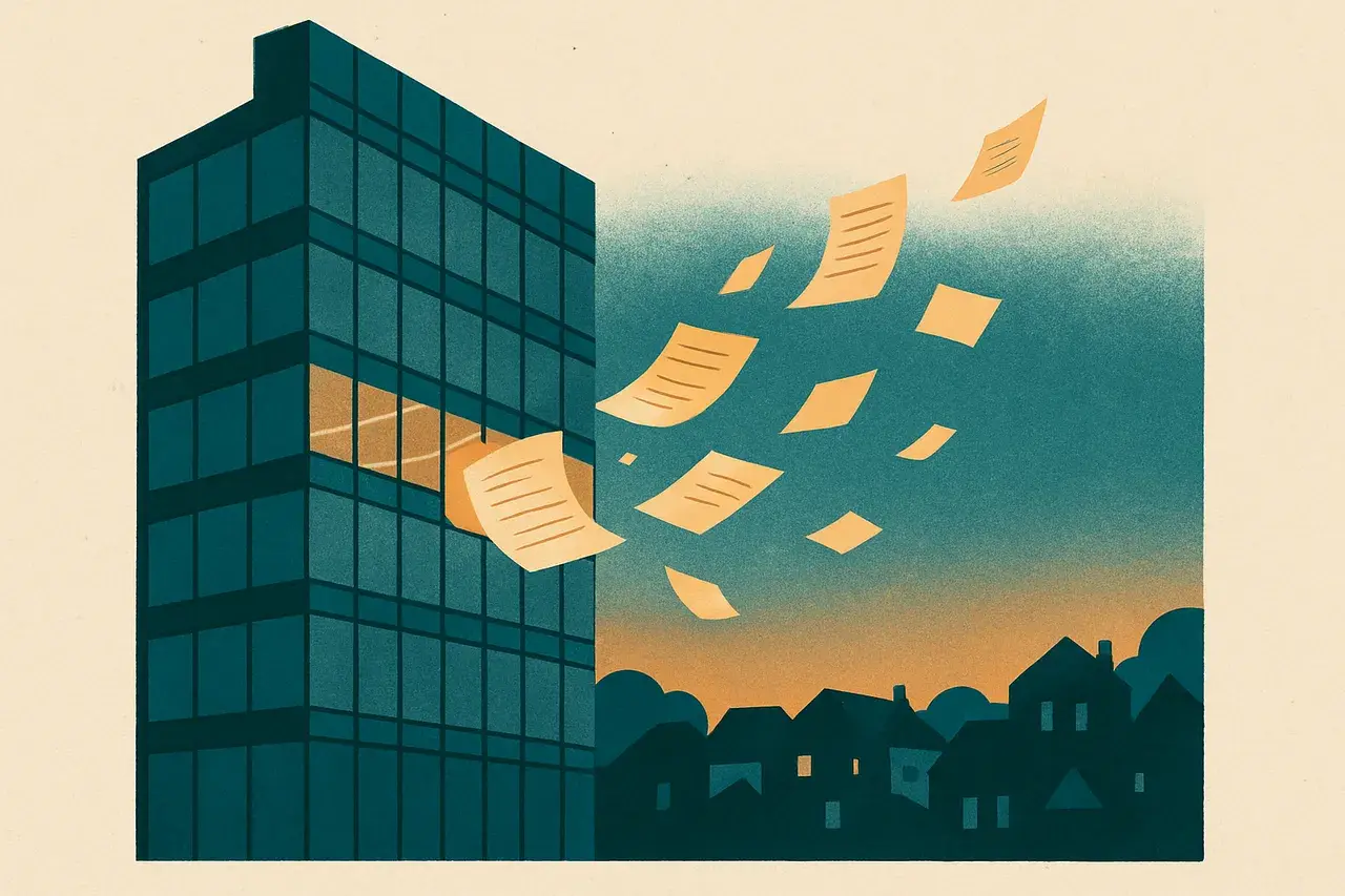 Editorial illustration for When the Office Goes Dark: What Hybrid Disruptions Reveal About Contract Continuity