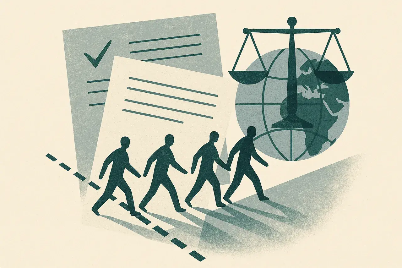 Editorial illustration for Mass Transfers of ISIS Detainees to Iraq: What International Human Rights Law Requires and Why GCs Must Act Now