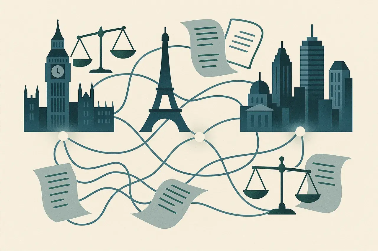 Editorial illustration for Legal AI Conference Season 2026: What the Global Roadshow Tells Us About Contract Lifecycle Management Adoption