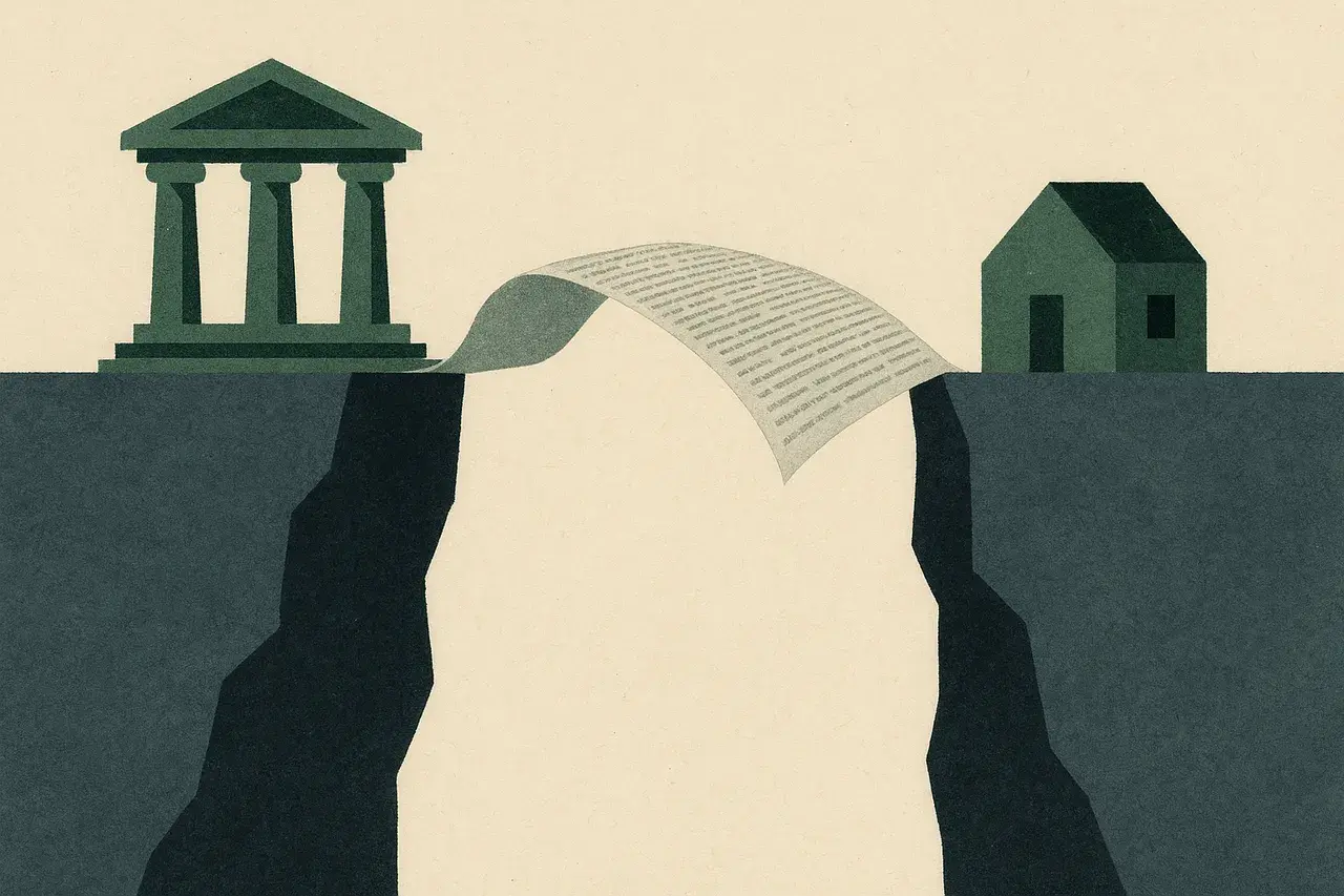 Editorial illustration for Olmstead Compliance and Disability Rights Contracts: Why Legal Obligations Still Fail 27 Years On