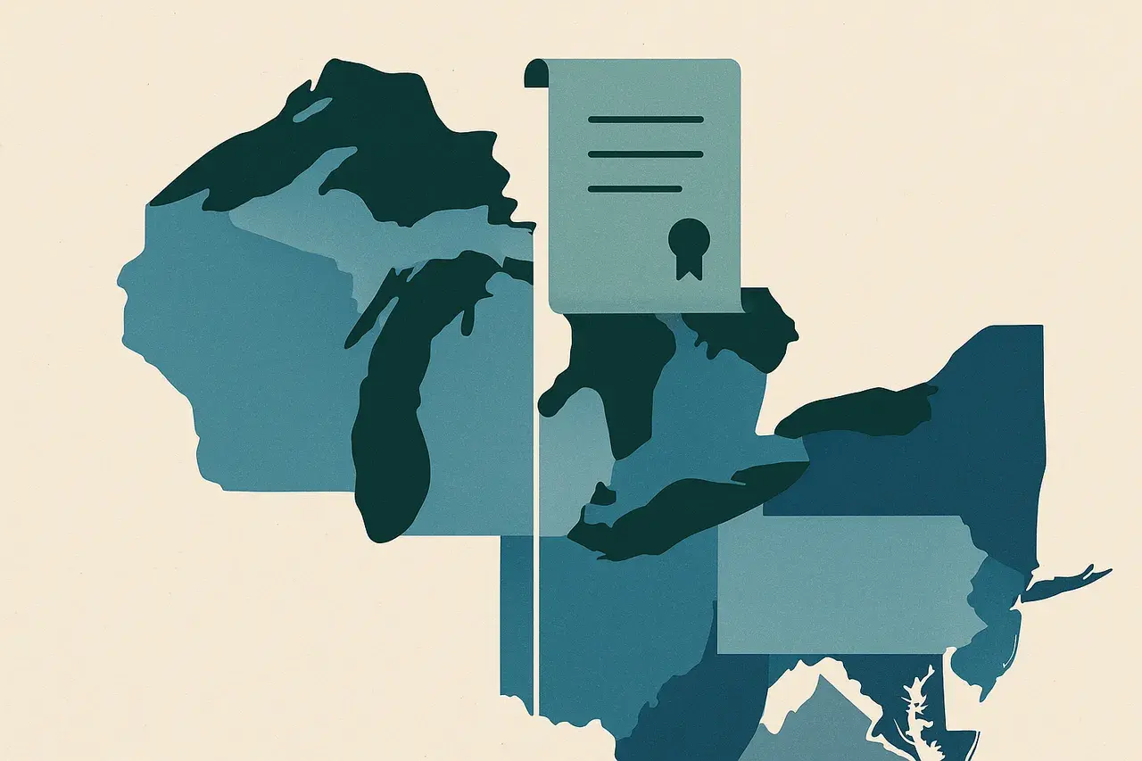 Editorial illustration for Trump's Lake Ontario Renaming Order: What Executive Overreach Means for Cross-Border Contracts and Trade Compliance